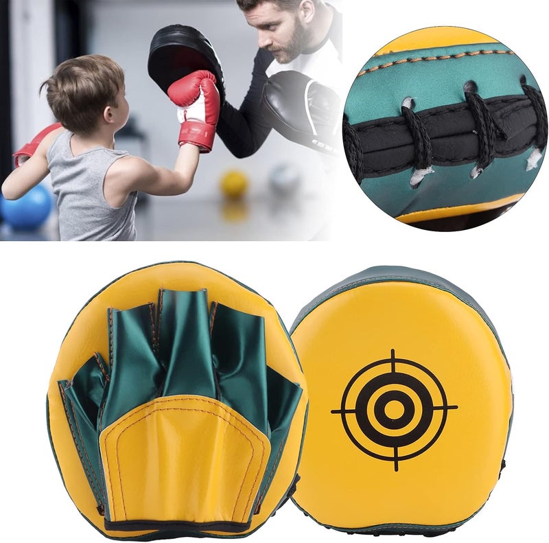 OUKENS Boxing Pads Mini Focus Mitts,PU Leather Boxing Curved Focus Punching Mitts Kids Mini Boxing Gloves Pads Boxing Target Pads for Kickboxing, MMA, Muay Thai, Punching Target, Martial Arts - Image 3